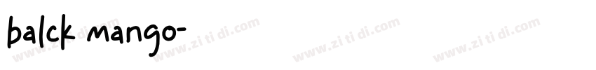 balck mango字体转换